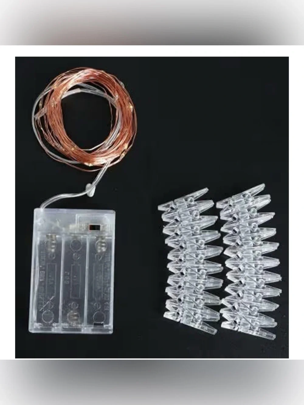 Fairy Lights with 30 Photo clips, 16 feet in Warm White